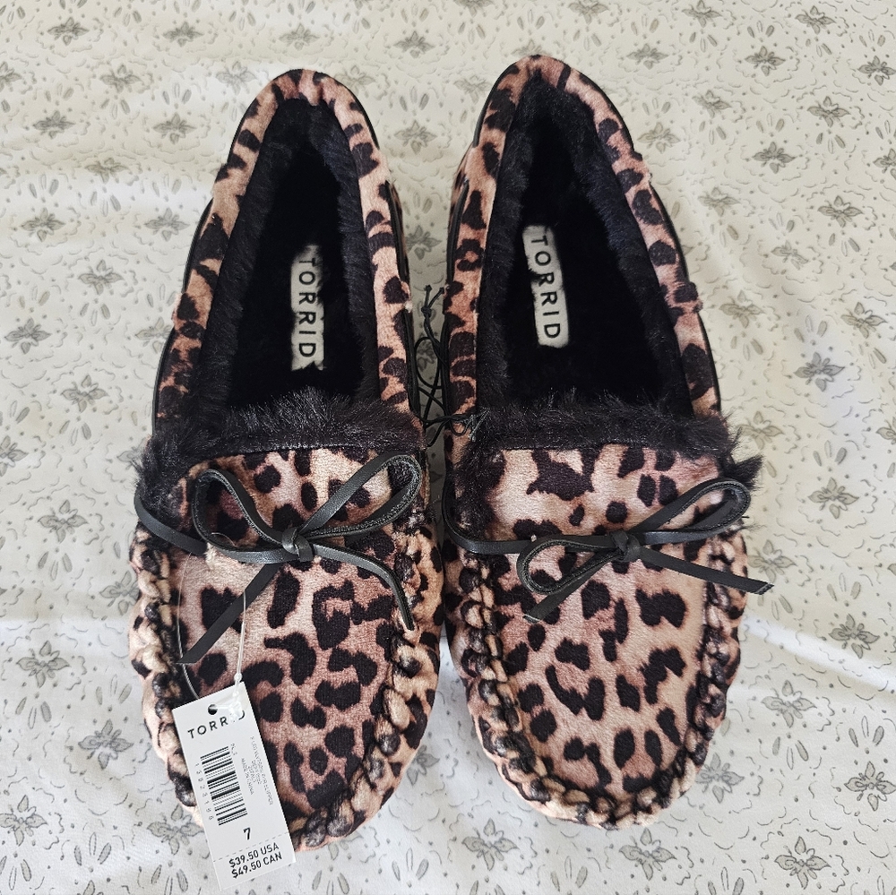 Torrid Leopard Print Moccasin Slippers